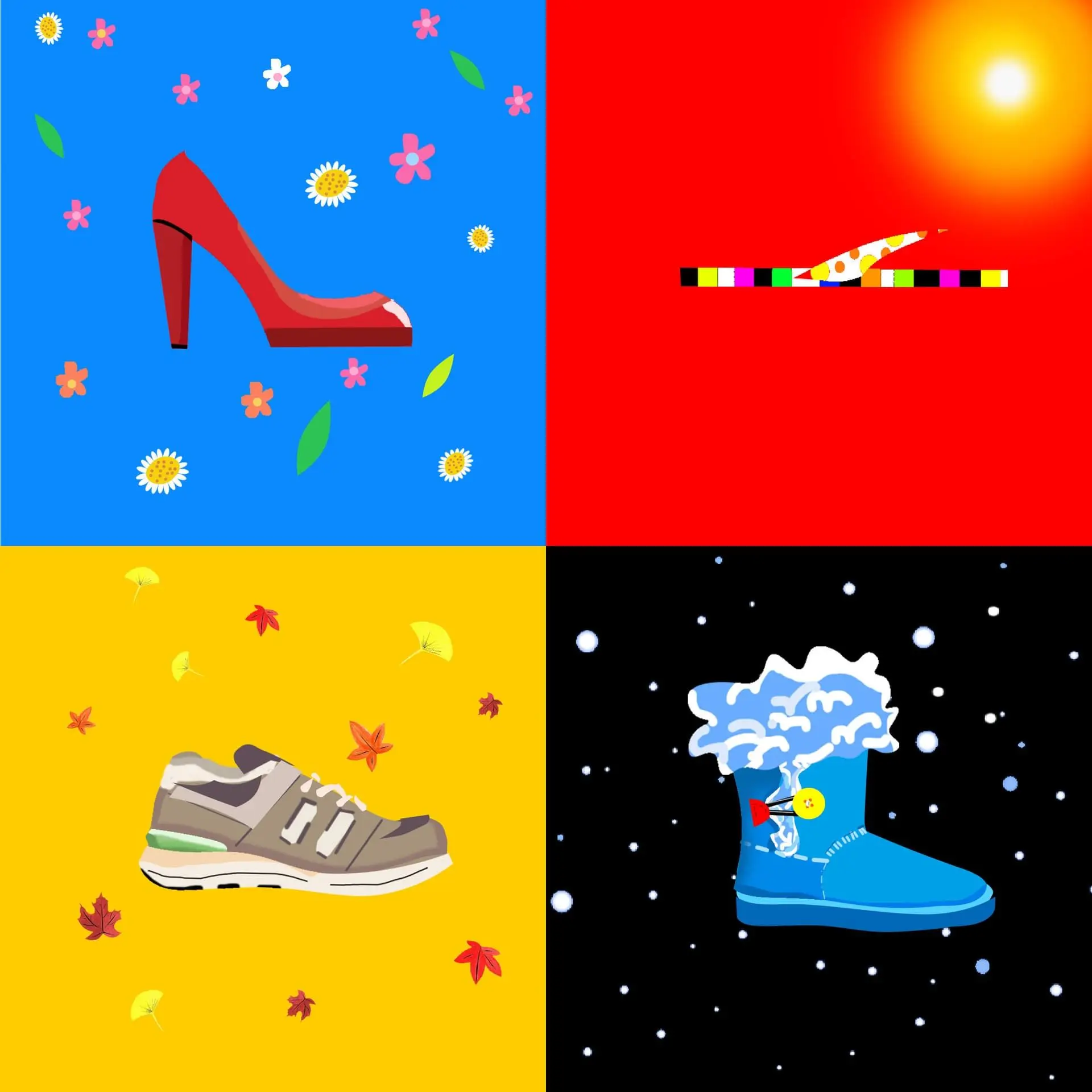 Four seasons — shoes overview