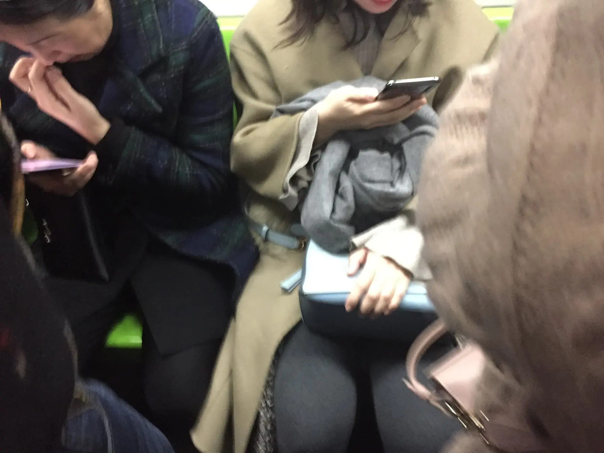 Hands observed on Beijing subway