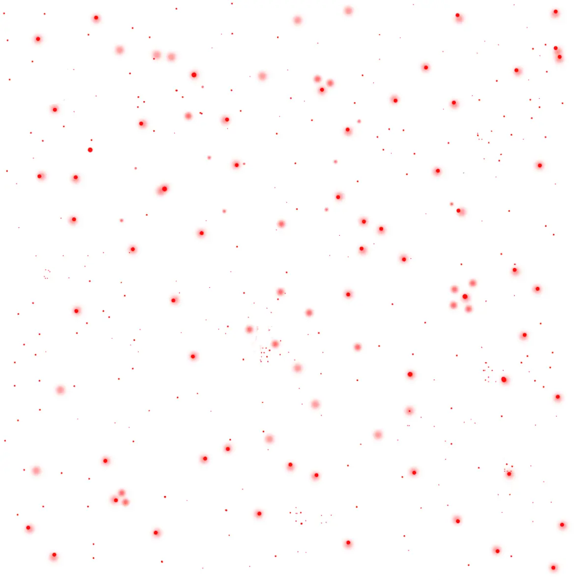 Black and white park with painted particles