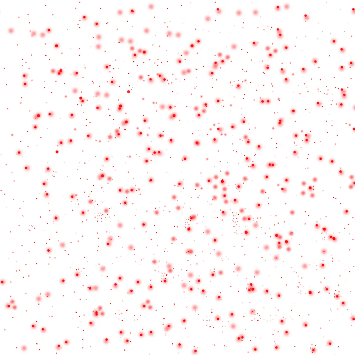 Park branches with red dots